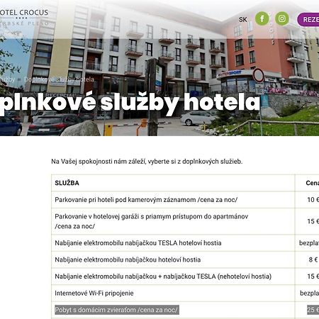 Apartman 401 - Hotel S Apartmanmi Crocus . Štrbské Pleso Exteriör bild
